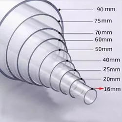 Rura akrylowa z pleksi PMMA Przezroczysta rura z tworzywa sztucznego 10 mm 20 mm 30 mm 40 mm 50 mm 60 mm 70 mm 80 mm 90 mm 100 mm 110 mm 120 mm