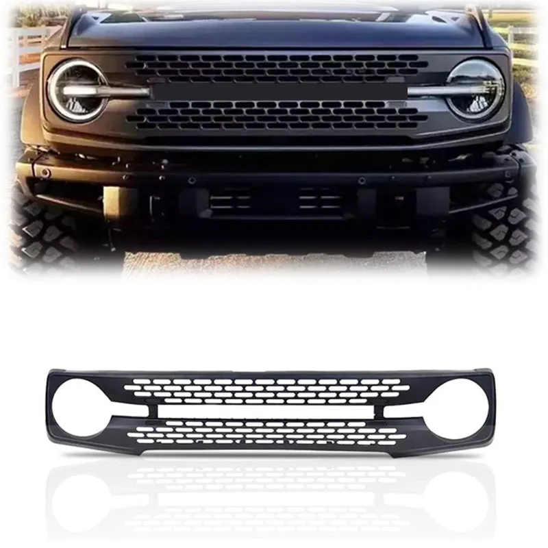 

Spedking 2021+ Hot Sales ABS Plastic Auto Body Kit New Design Silver Front Grille For FORD Bronco Car Grills