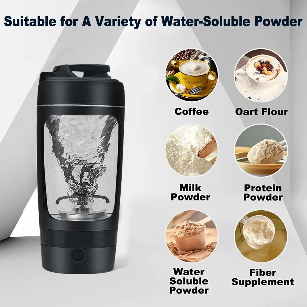 Electric Blenders Cup Protein Portable Powder Blender Mixing Cup Automatic Shaker Bottle Mixer For Home Office Kitchen Gym