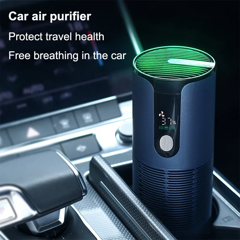 Xiaomi Youpin Car Air Purifier HEPA Filter Deodorizer Negative Ion Rechargeable Remover Formaldehyde Smoke Portable Air Cleaner