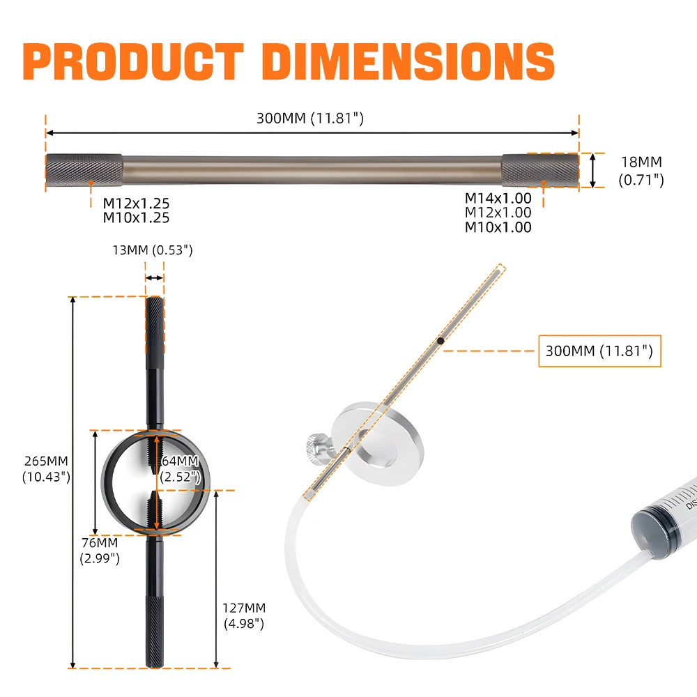 Motorcycle Fork Spring Compressor Tool Kit Service Tool Kit For Most Regular Cartridge & Inverted Forks Motorcycle EM1091 - Image 6