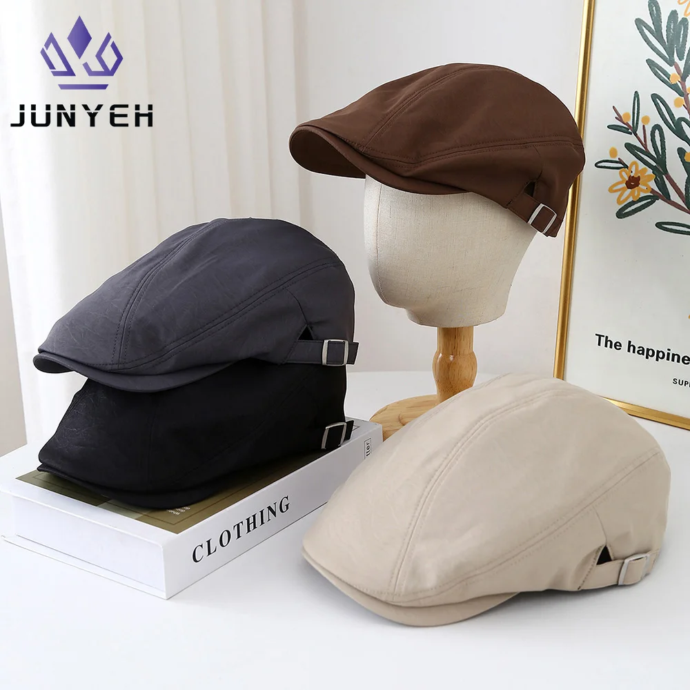 Vintage Verstellbare Flache Coppola Casquette Herren Gatsby Ivy Mütze Golf Driving Newsboy Kappe für Damen Einfarbige Baskenmütze