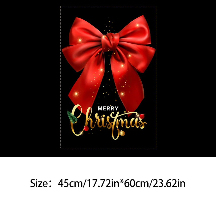 1 Piece 45cm * 60cm Christmas Window Sticker, Large Bow-Shaped Electrostatic Glass Sticker, Suitable for Home Windows, Bedrooms, Schools, Restaurants, Offices, and Other Holiday Party Supplies Decoration