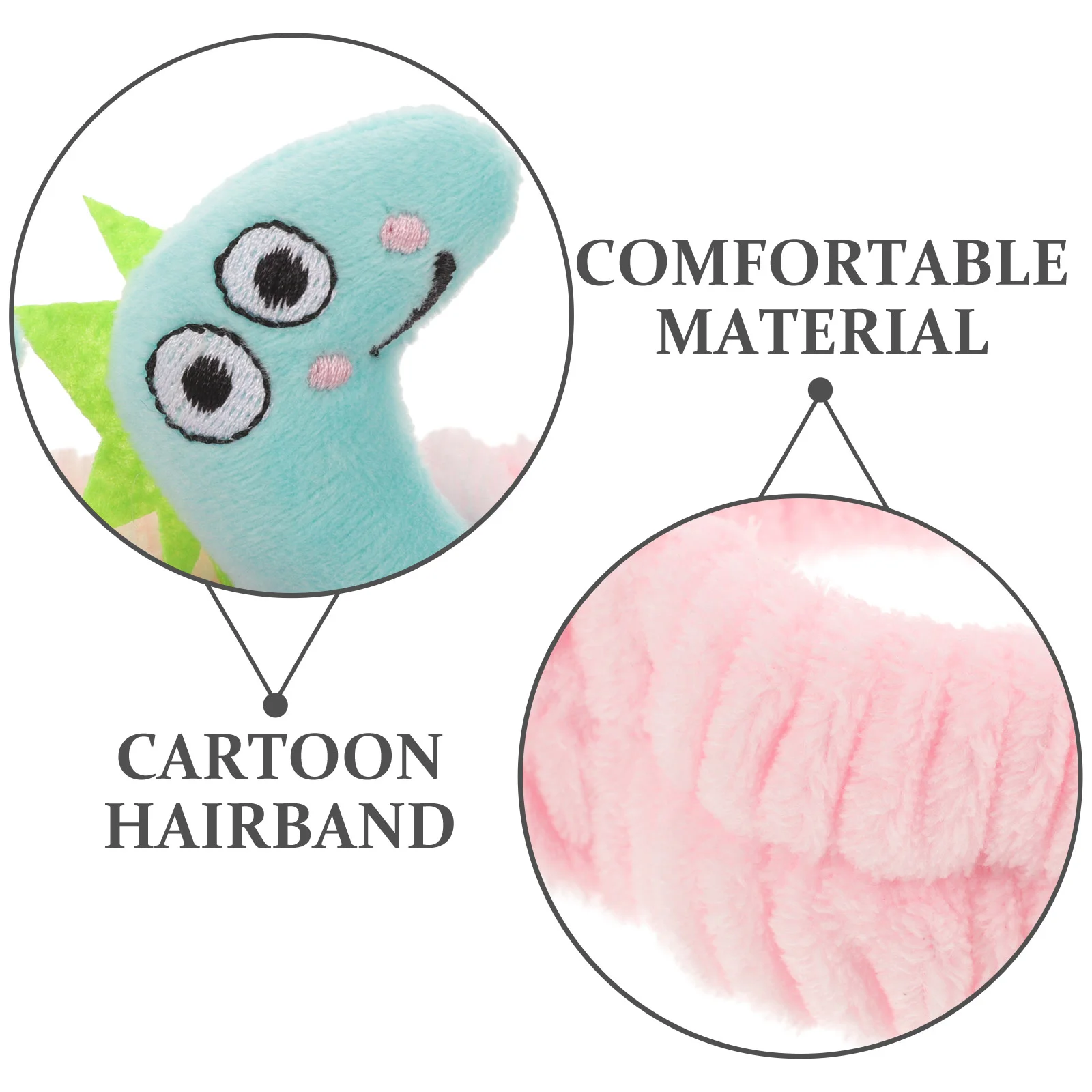 Dinosaur Headband Funny Spa Make up Girls Headbands Makeup for Cartoon Hair Coral Fleece Womens Miss