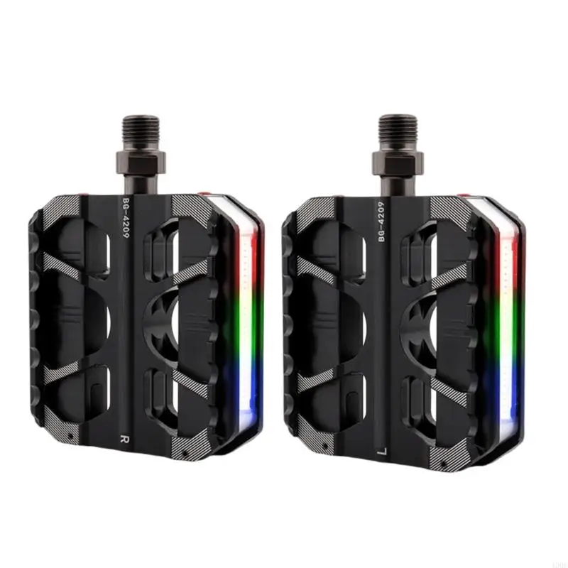 

Bicycles Footrest Bike Pedals Light Weight Bike LED Light Pedal Nonslip Platform 400C