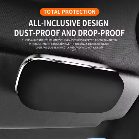 Car Glasses Box Portable Car Sunglasses Holder In The Car Driving Glasses Holder Eyeglass Case Sun Visor Car Lenses Holder