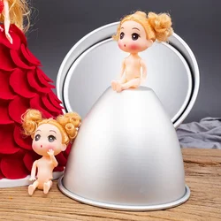 Stampo per torta in alluminio per bambole Dolly Varden Pan Doll Dress Cake Tin 4/6/7/8 pollici