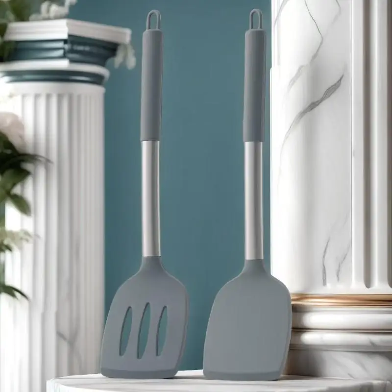 2Pcs Silicone Spatula Set Heat Resistant Nonstick Steak Spatula Kitchen Cooking Utensils Cookware Cooking Tool Set Spatula Kit