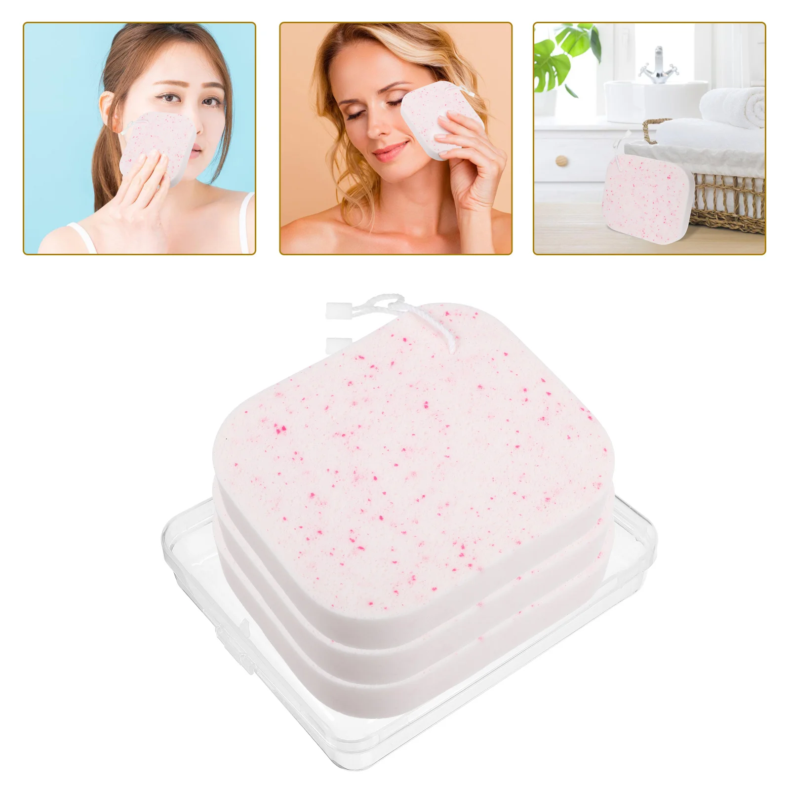 ฟองน้ําทําความสะอาดผิวหน้าฟองน้ําแขวน Face Scrubber ในครัวเรือนแบบพกพา Exfoliating CLEANER Travel