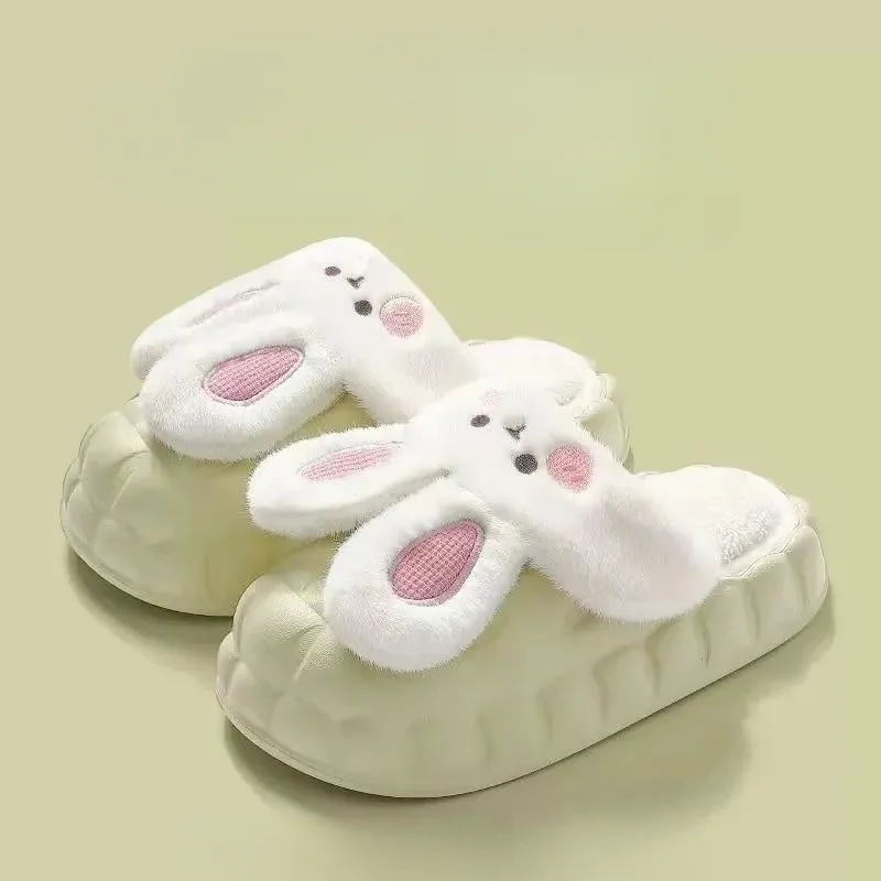 Slippers Cotton Slippers for Women in Autumn and Winter 2024 New Indoor Home Waterproof Bag with Warm and Cute Removable Shoes