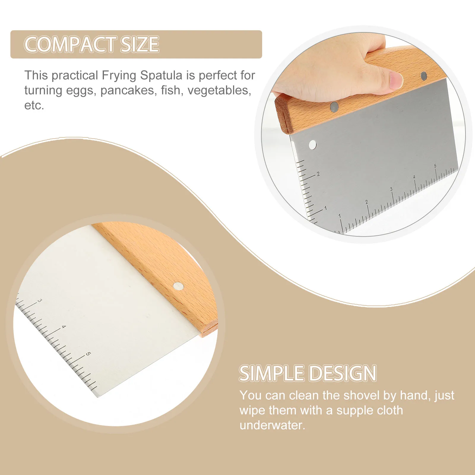 

Stainless Steel BBQ Spatula Set Durable Kitchen Gadgets Food Turner Steak Shovel Cooking Utensils Wooden H Anti Fouling