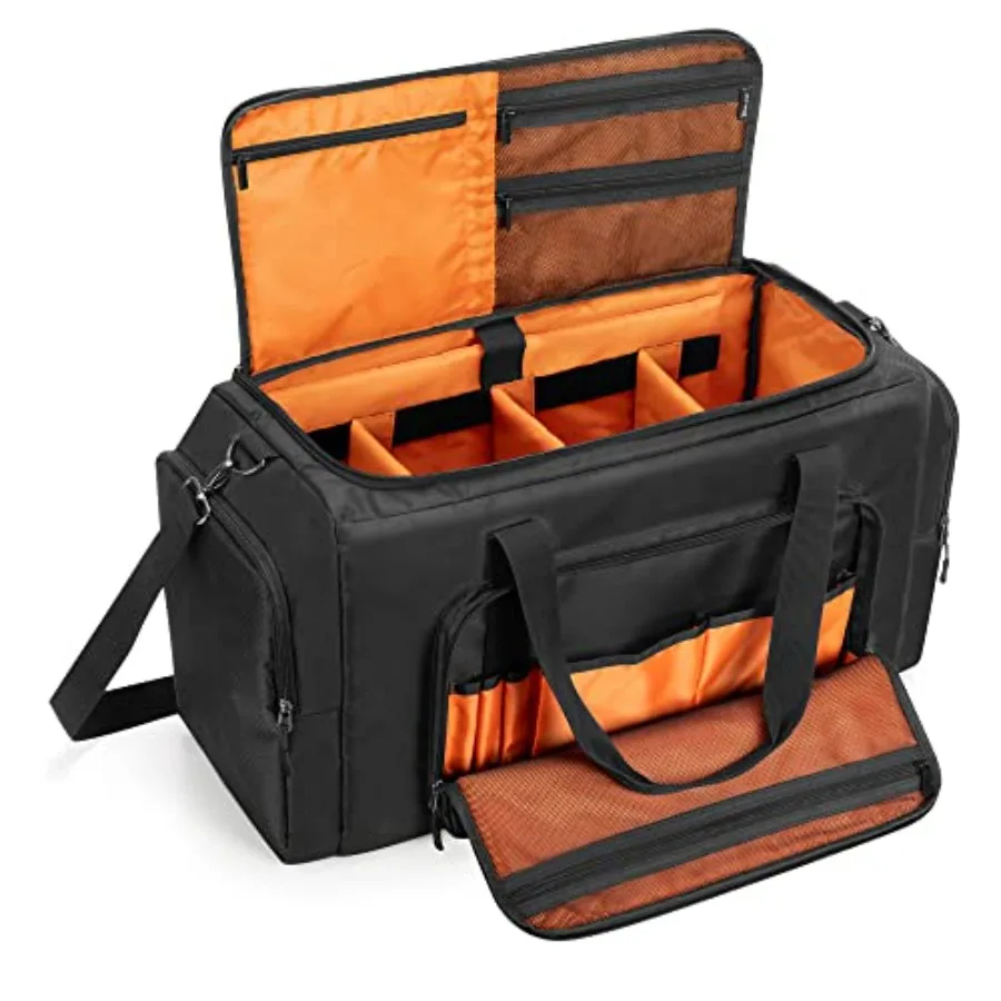 

Sneaker Bag for 4 Pairs of US Size 14 Men's Shoes, Shoe Duffle Bag with 3 Adjustable Dividers, Sneak Travel Bag with Shoulder S