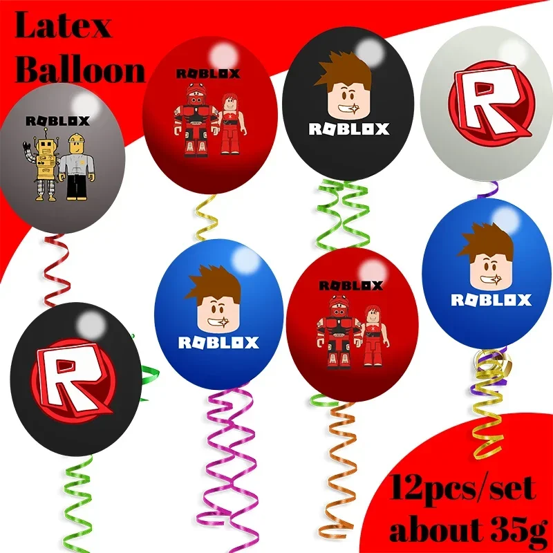 Roblox Boys Theme Birthday Party Decorations Cake Topper Birthday CUP PLATE Swirls labels Stickers  KidsParty Supplies Decor