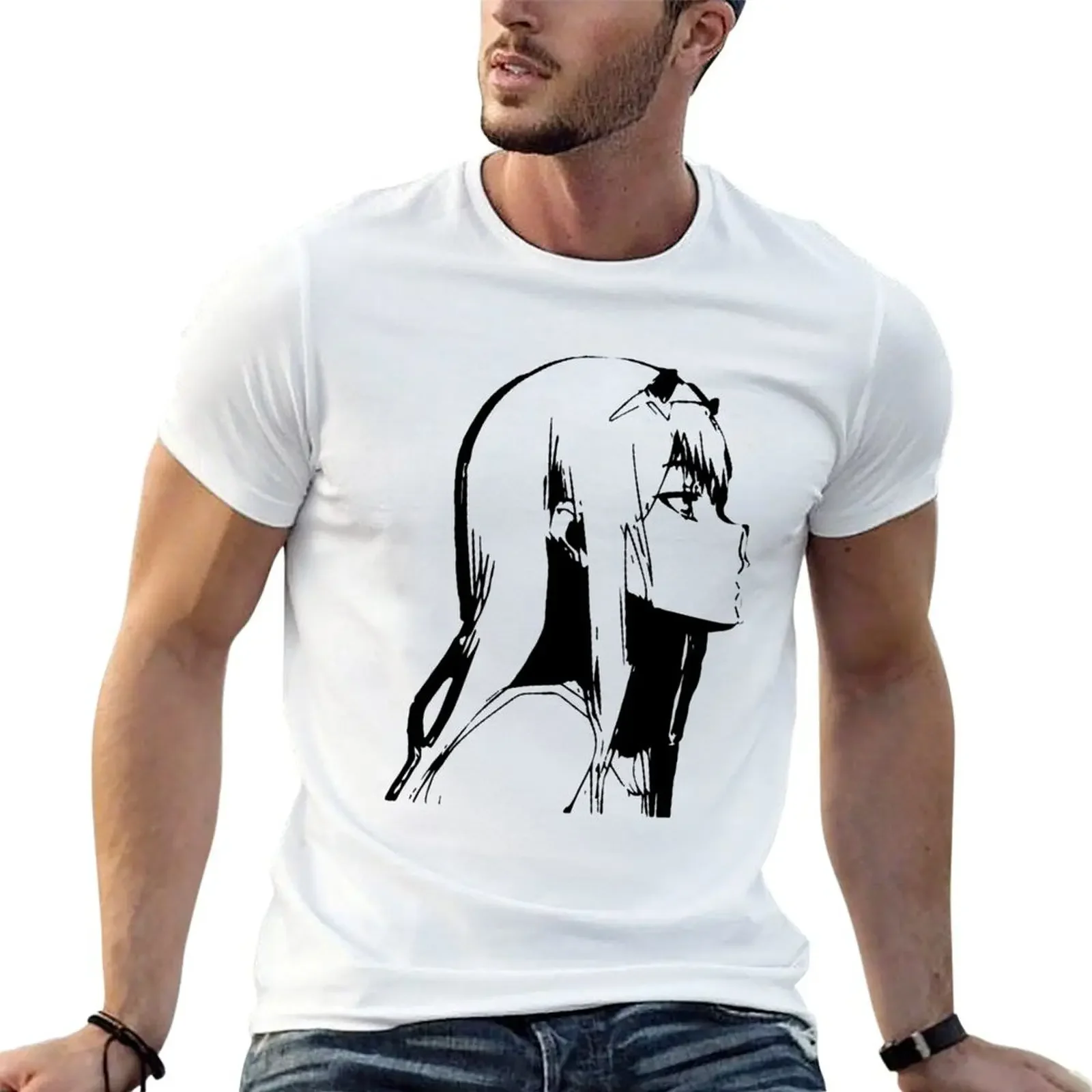 

Darling in the Franxx - Zero Two T-Shirt anime t shirts cotton graphic tees graphic t shirts tees luxury clothes men