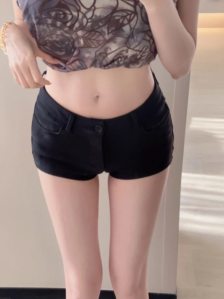 

American Style Sexy Short Pants High Waist Elastic Butt Enhancing Women's Jeans Cotton Stretch Denim Blue Color Spring Season