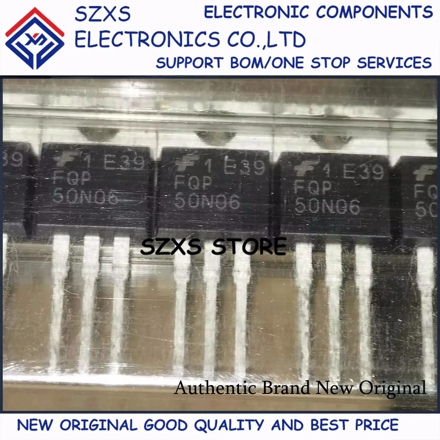 New Original 10Pcs FQP50N06 TO-220 50A 60V MOSFET Field Effect Transistor In Stock Electronic Components Good Quality