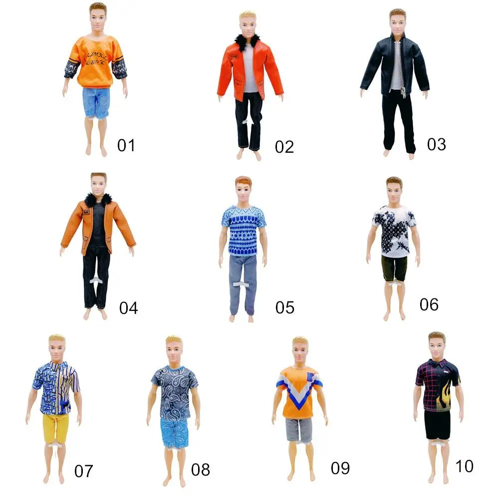 Garnitur Ken Doll Ubrania Codzienne noszenie Modny garnitur Ken Chłopiec Ubrania 10, styl Płaszcz Prince Ken Odzież sportowa Prezent urodzinowy