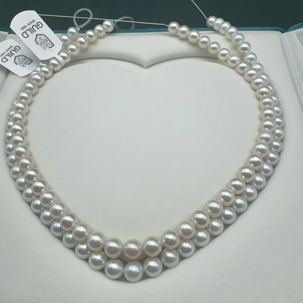 7.4-8.2mm Natural Freshwater Pearl Necklace, Near Perfect Round Mirror Luster Almost Flawless, Premium Pearl Jewelry Gift