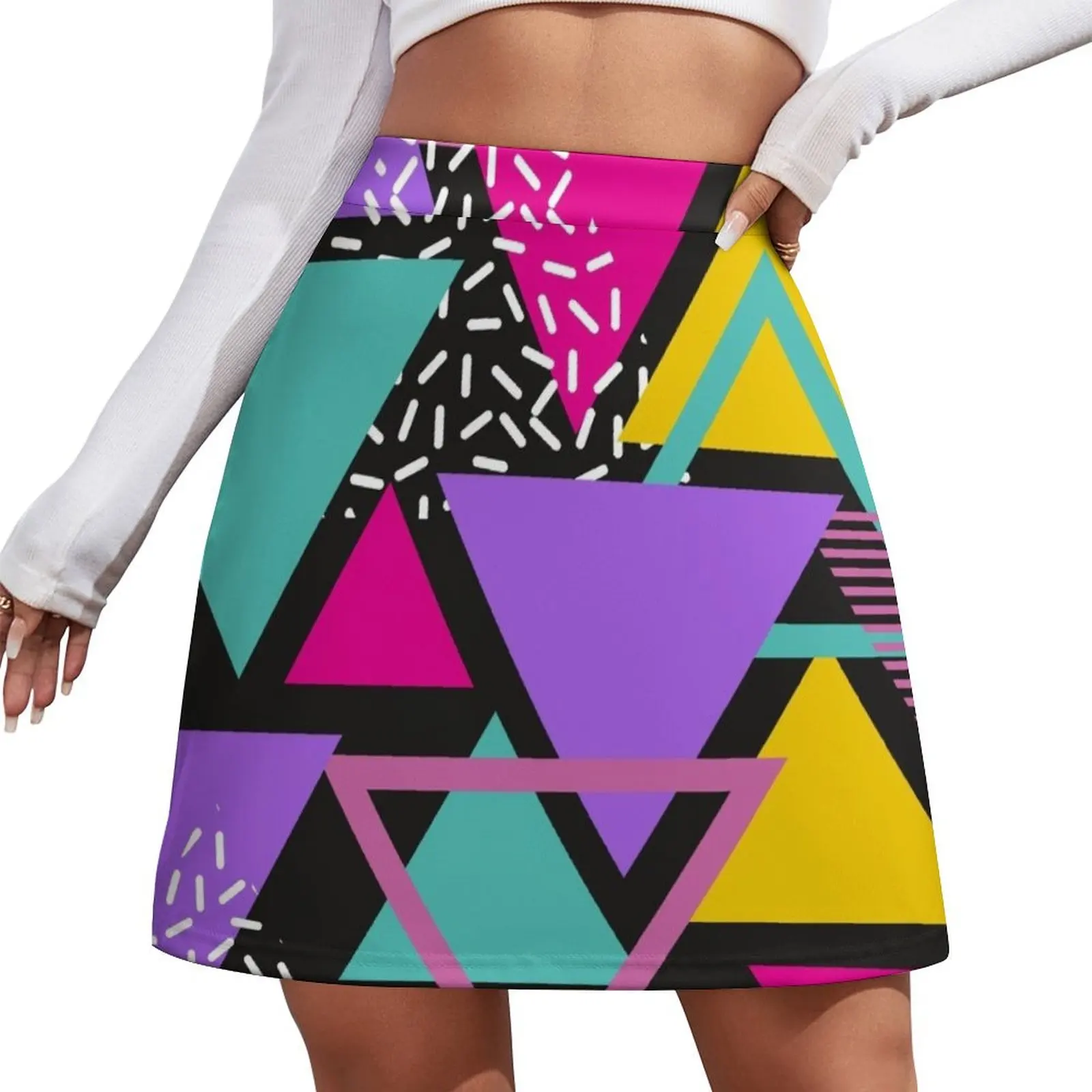 Memphis Triangles Mini Skirt Evening dresses Woman short skirt skirts summer 2025 woman Mini Skirt