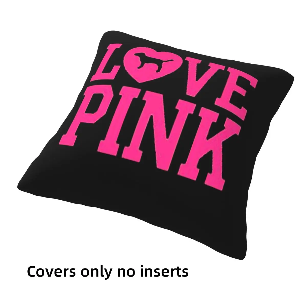 Love Pink 4pcs Square Pillowcase Cushion Cover Decorative Pillow Case Throw Pillow Cover for Home Sofa Living Room