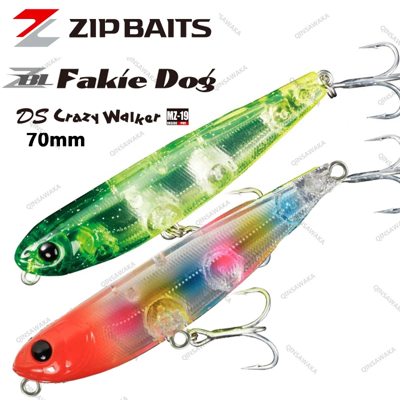 Japan ZIPBAITS ZBL Fakie Dog DS CrazyWalker KURODAI 70mm Down SizeLure baitfish Fishing Floating Saltwater long distance casting