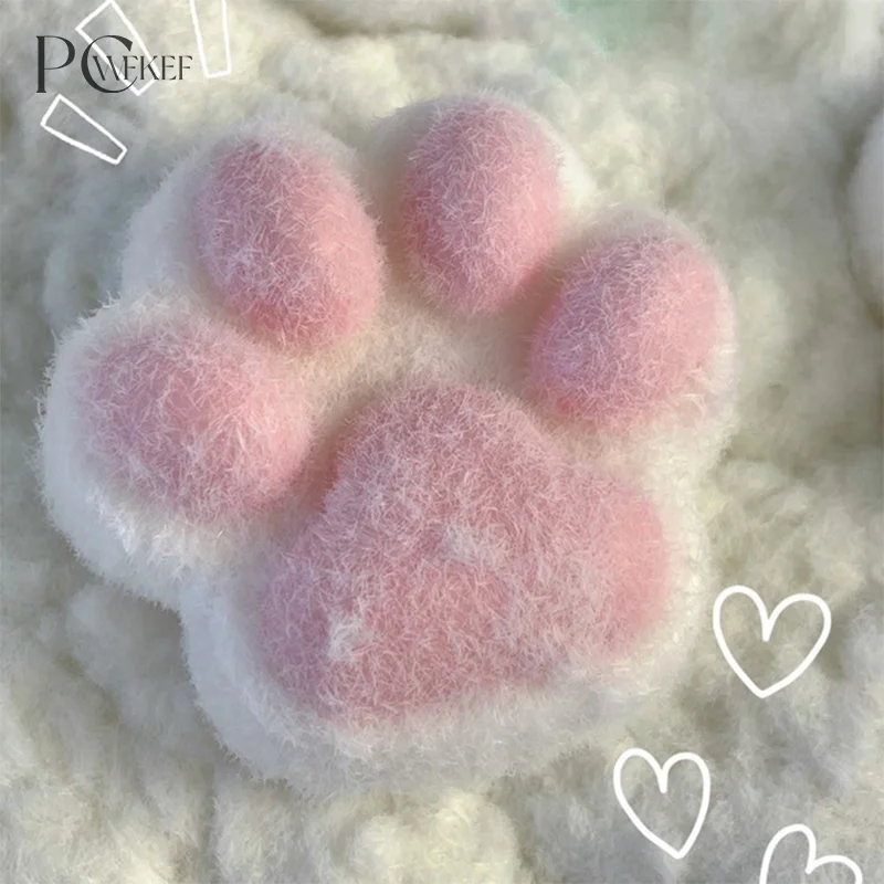 

Handmade Flocking Cat's Paw Stress Relief Squishy Toy Mochi Slow Rebound New Fidget Toy Birthday Party Gift