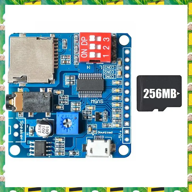 Voice Playback Module MP3 Player Module+256MB Memory Card Class D Amplifier Board 5W 1Set