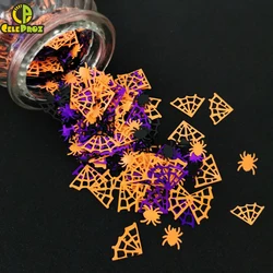 15g Halloween Confetti Purple Orange Sequins Spiderwebs Ghost Cat Spider Bat Scatters Trick Or Cheat Props Home Door Decoration