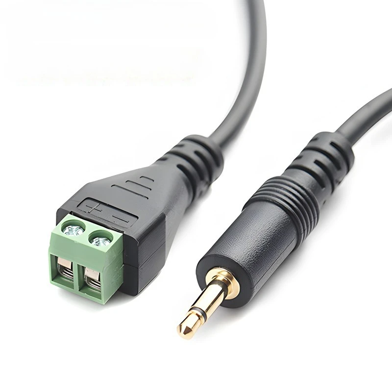 3.5mm male mono connector with gold plating and solderless plug for audio extension connection of 3.5mm audio amplifier.