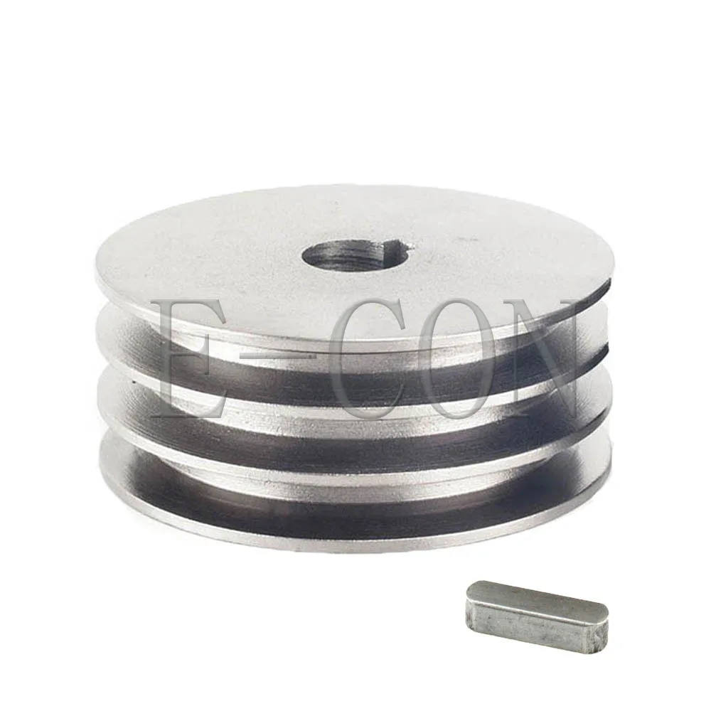 

1PCS B Type Pulley Three 3 V Groove Bore 22mm/24mm/28mm/32mm/35mm/38mm Out Diameter 80mm for B Belt Motor