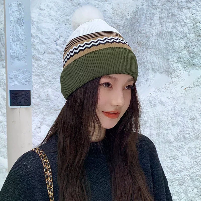 

Новая осенне-зимняя женская вязаная шерстяная шапка с большой окружностью головы, свободный стиль, теплая и морозостойкая