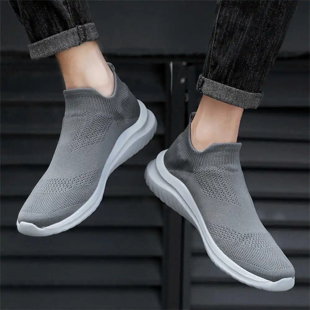 Black Knitted Men Shoes Shoes Casual Sneakers Size 46 Boots For Demi-season Sports Tenix Top Luxury Different Footwear