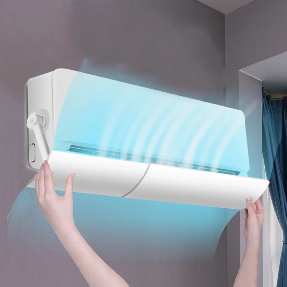 

180 ° Регулируемый дефлектор воздуха для кондиционирования воздуха, свободно выдвижной между 58-104 см, подвесное лобовое стекло с защитой от прямого выдувания, новое