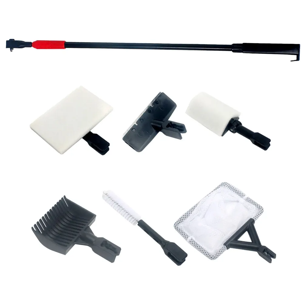 

Fish Tank Cleaning Tools 6 in 1 Aquarium Brush Set Long H Algae Scrubber Moss Cleaner Bowl Scaler Pet Supplies