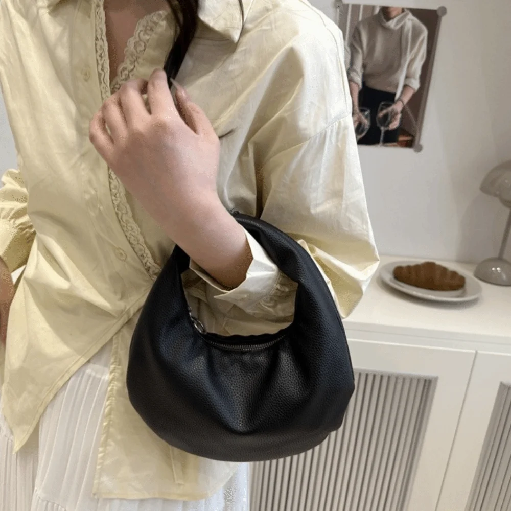 

Casual Solid Color Clutch Bags Pu Leather Women Tote Bag Commute Small Handbags Satchel Bags