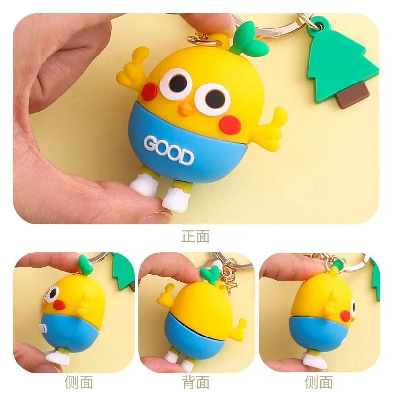 Miniso 高級で絶妙なキーチェーンペンダント、人形、かわいい学生用スクールバッグ、車のキーチェーンペンダント、小さなギフトに最適