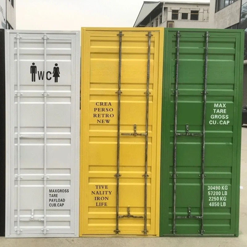 Container toilet door Internet cafe toilet fashion warehouse door Iron door