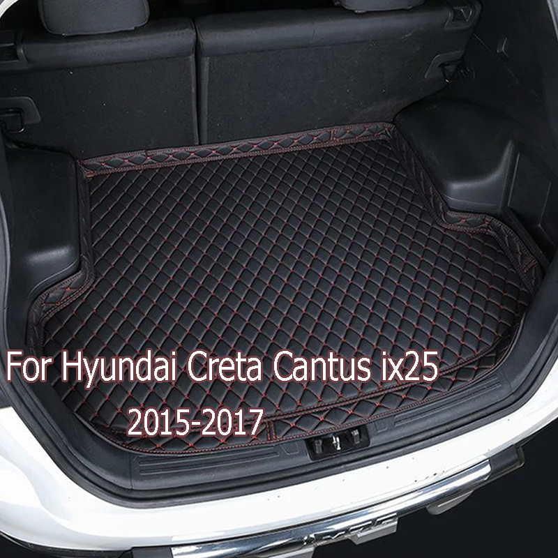 

High quality Custom Leather Car Trunk Mats For Hyundai Creta Cantus ix25 2015-2017 Rear Trunk Floor Mat Tray Carpet