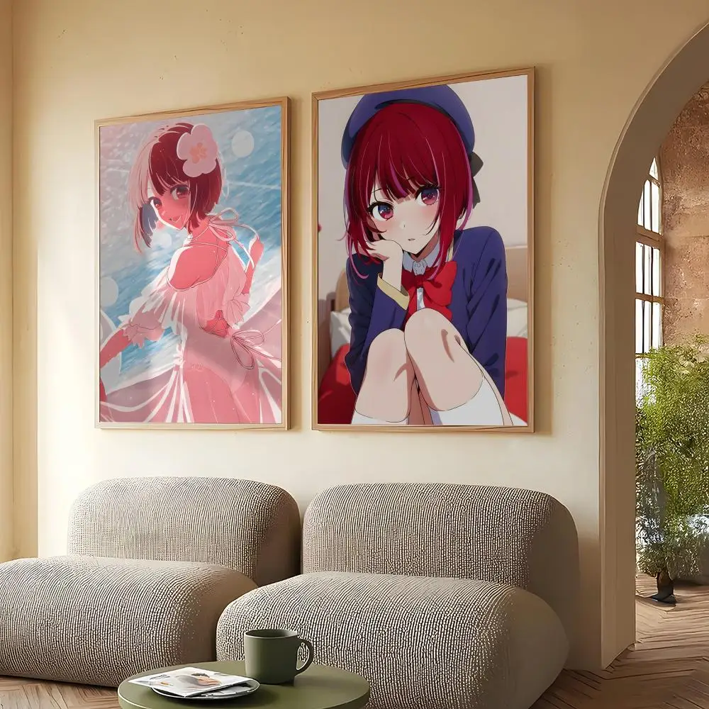 ملصق Oshi No Ko Kana Arima عالي الدقة أنيمي موضوع ساخن للمغني/OST/فيلم مقاوم للماء ذاتي اللصق ديكور منزلي #3