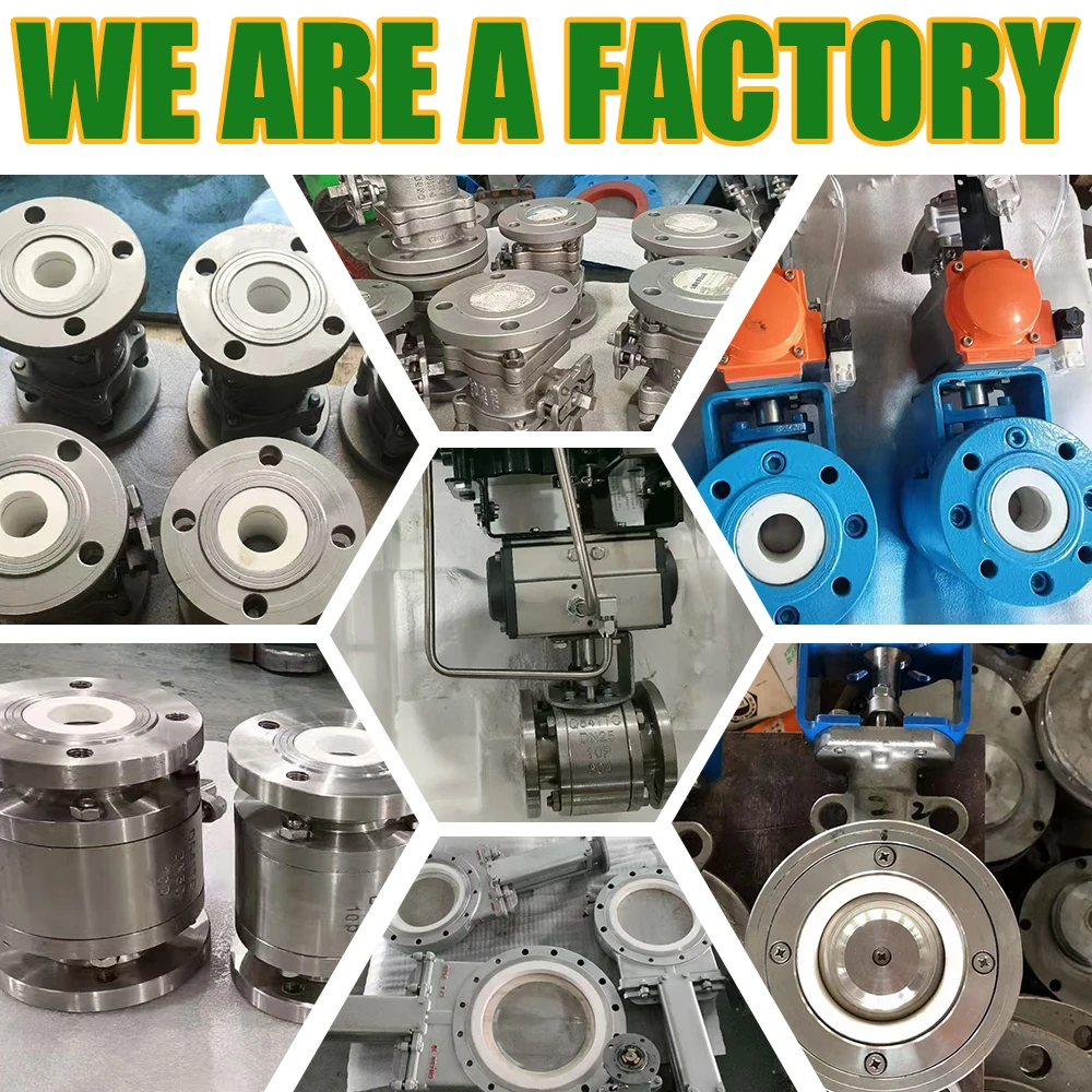 DN50 PN16 Corrosion Wear Resistance Casting SS304 Ceramic Lining Flange Double Action Pneumatic Actuator V Type Ball Valve
