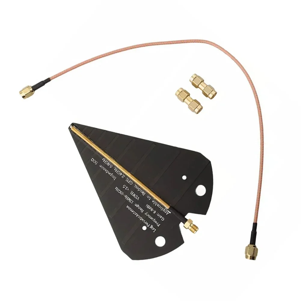 HT5 Upgraded Version 1300MHz-10GHz UWB Log Periodic Antenna 130x90x1.6mm SMA Female Connector Replacement Parts