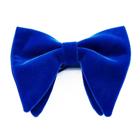 Men's Business Bow Tie Velvet Royal Blue Burgundy Double Deck Big Bowtie Fashion New Mens Wedding Horns Bowties Gifts for Men