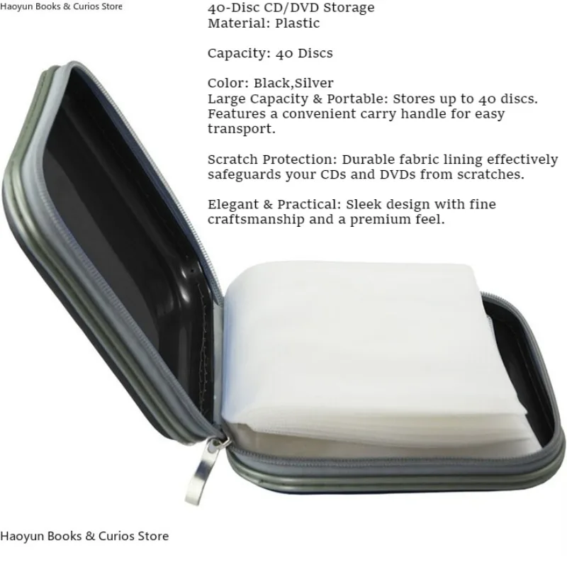 Hitam、Perak、40 pcs/pak、Tempat CD di Visor Mobil、Dompet CD、Tugas Berat、Anti Gores、Kantong Pelindung CD、Kantong Penyimpanan Disk、Sarung CD DVD