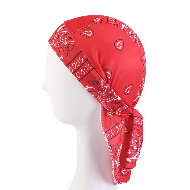 New Unisex Women Bandana Hat Stretchy paisley Durag Cap Adjustable Cancer Chemo Turban Wigs Doo Durag Headwrap Pirate Head Scarf