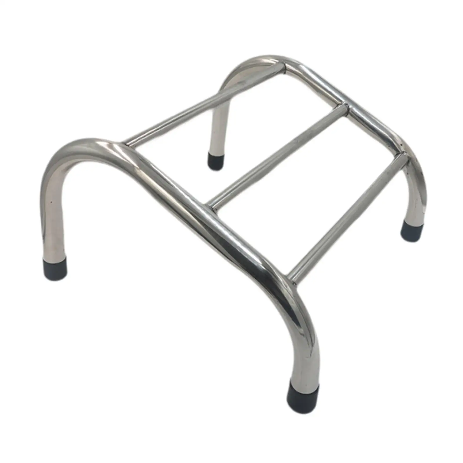 Stainless Steel Barber Chair Foot Rest Anti Slip Salon Footrest with Silent Casters for Hairdressing Spa Equipment