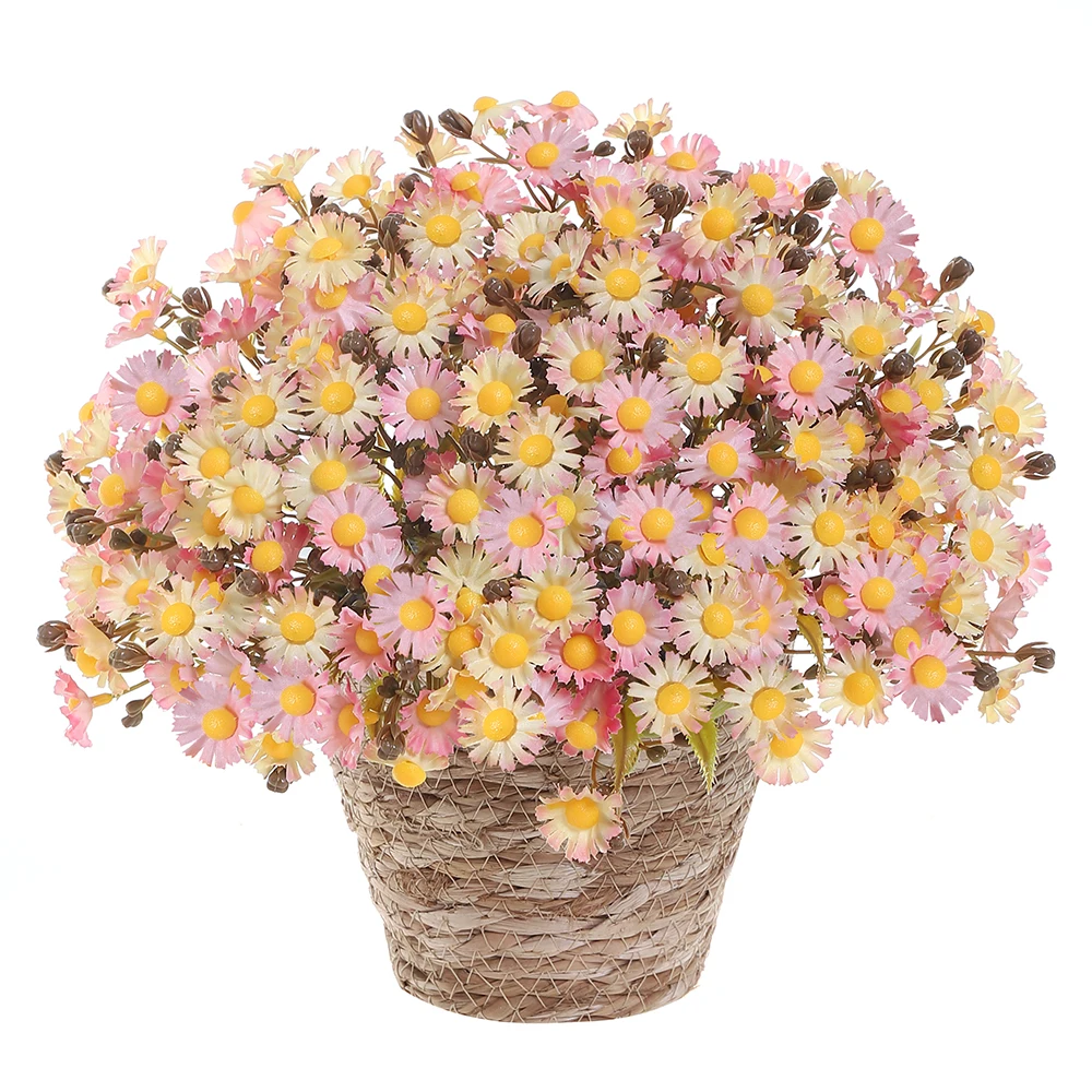 33 cm künstliche Gänseblümchen-Blume, gefälschter Seidenstrauß für Zuhause, Raumdekoration, Party, Garten, Hochzeit, Weihnachtsdekoration, DIY-Kranz-Zubehör – Detail 8