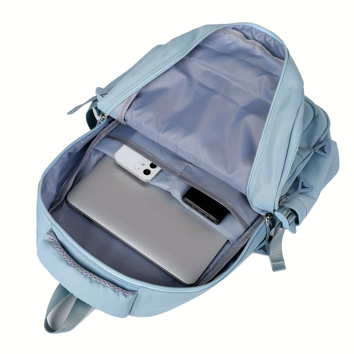 Ransel Kain Oxford Uniseks Bergaya Tas Laptop Kapasitas Besar Anak Perempuan Tali Dapat Disesuaikan Banyak Saku Perjalanan Kasual Ringan