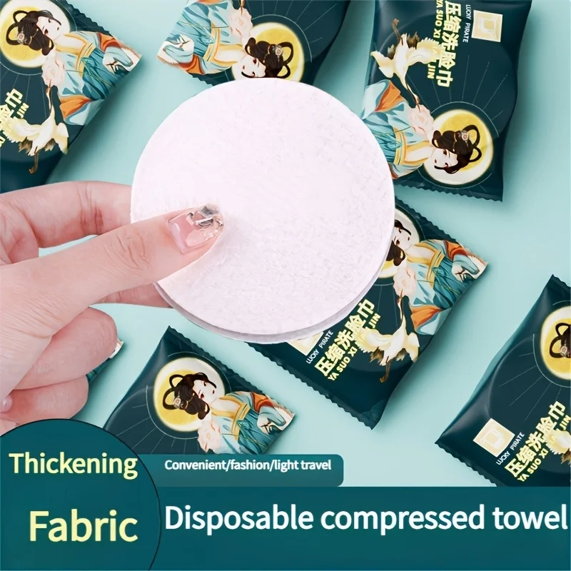 40-Pack Compressed Disposable Towels, Extra Large and Thick, Compressed Towels for Travel, Portable Bath Towels, Face Towels, Lint-Free, Essential for Business Trips and Travel