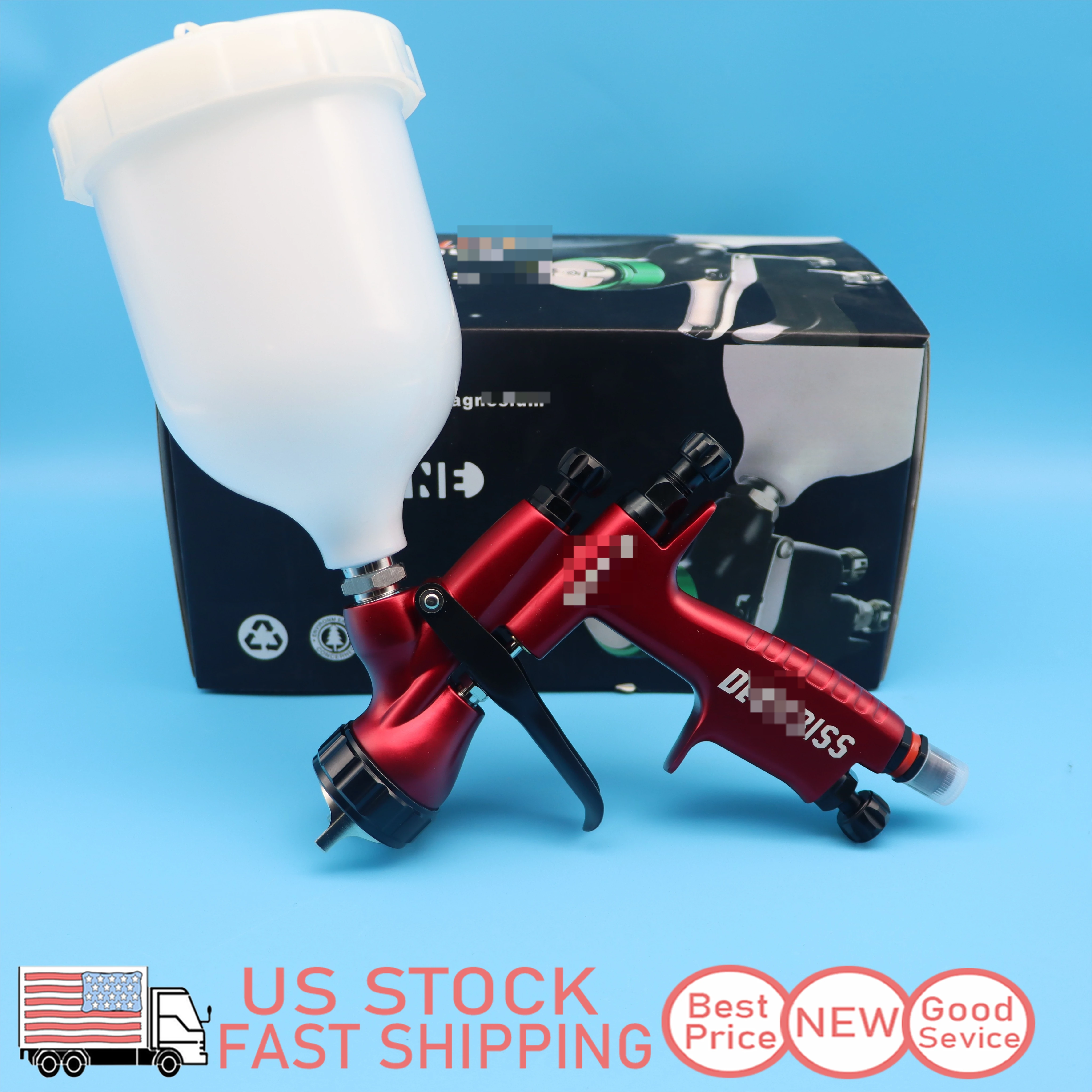 

Краска Tpaitlss 600 мл Красный 110B 1,3 мм Сопло LVMP Пистолет-распылитель Автомобиль со смесительной чашкой Воздушный распылитель на водной основе Аэрограф