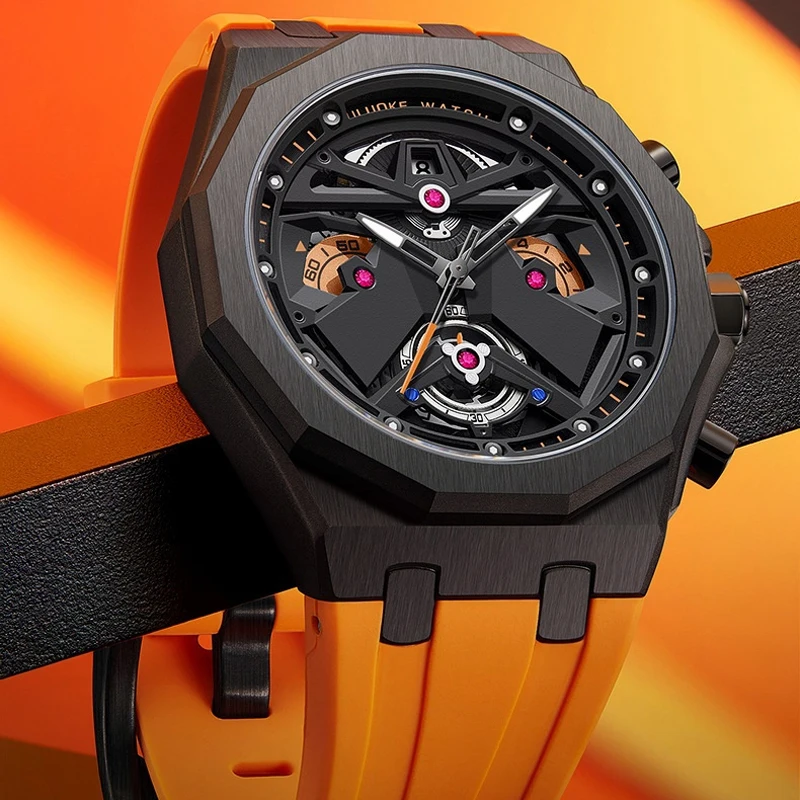 

Новые кварцевые часы для мужчин, элитные брендовые мужские часы, силиконовый ремешок, светящиеся водонепроницаемые часы, мужские деловые спортивные часы